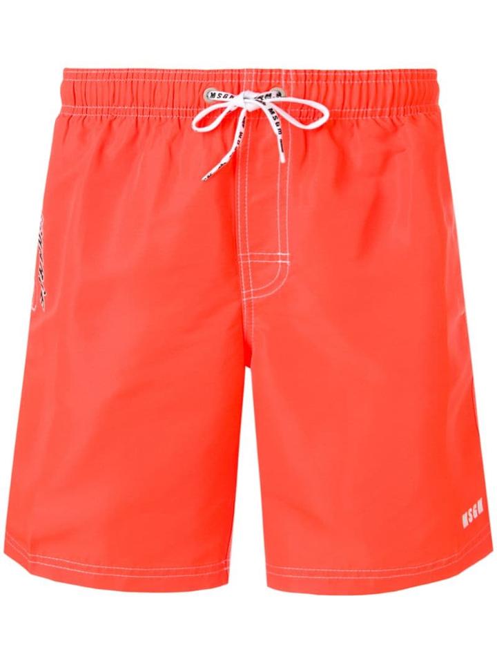 Msgm Msgm X Sundek Swim Shorts - Orange