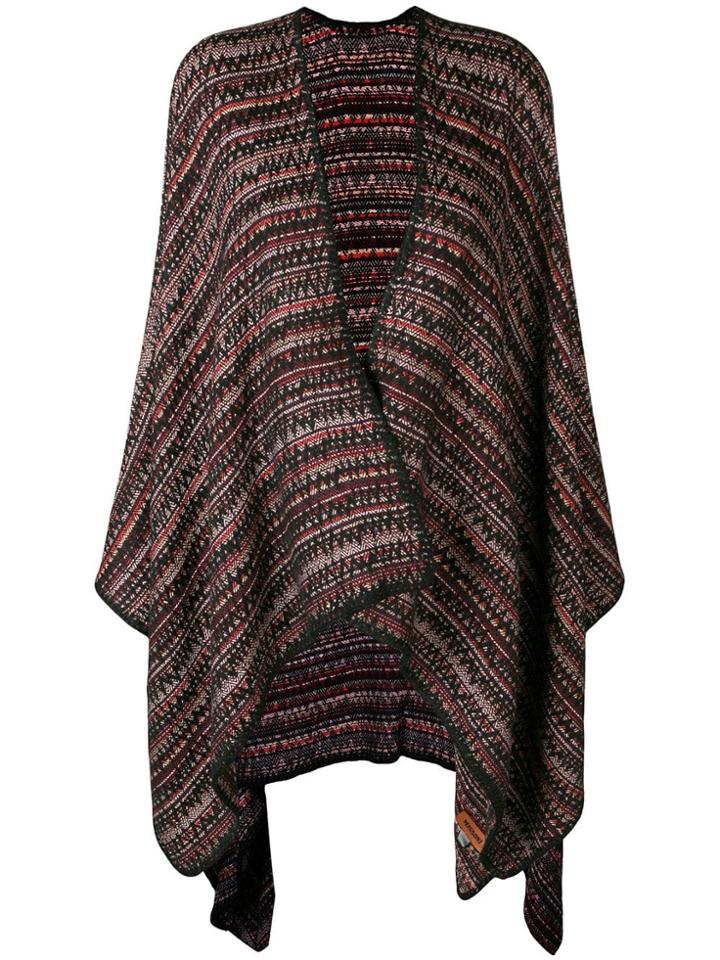 M Missoni Zigzag Pattern Cape - Purple