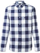Burberry Brit Gingham Print Shirt, Men's, Size: L, Blue, Cotton