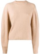 Chloé Ribbed Knitted Jumper - Neutrals