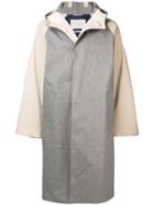 Mackintosh Colour Block Hooded Coat - Grey