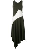 D.exterior Asymmetric Panel Dress, Women's, Size: Large, Green, Spandex/elastane/viscose