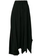 Yohji Yamamoto High-waisted Drop Crotch Trousers - Black