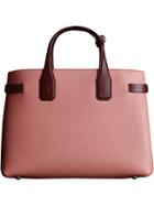 Burberry The Medium Banner In Two-tone Leather - Pink