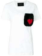 Mr & Mrs Italy - Fur Pocket T-shirt - Women - Cotton/rabbit Fur - Xs, White, Cotton/rabbit Fur