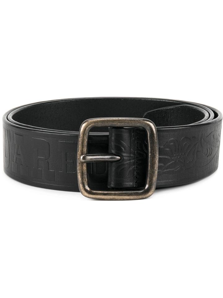 Dsquared2 Floral Embossed Belt - Black