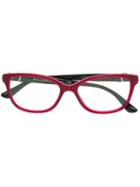 Bulgari Square Frame Glasses, Pink/purple, Acetate
