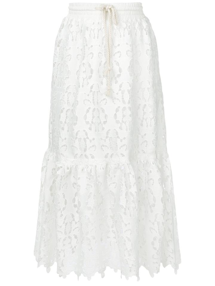 See By Chloé Lace Midi Skirt - White