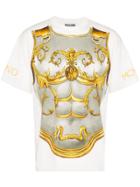 Moschino Breastplate Armour Print T-shirt - White