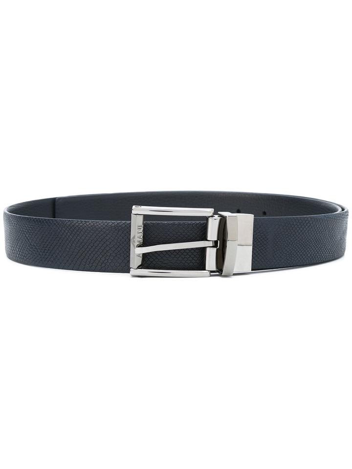 Emporio Armani - Classic Belt - Men - Leather - One Size, Blue, Leather