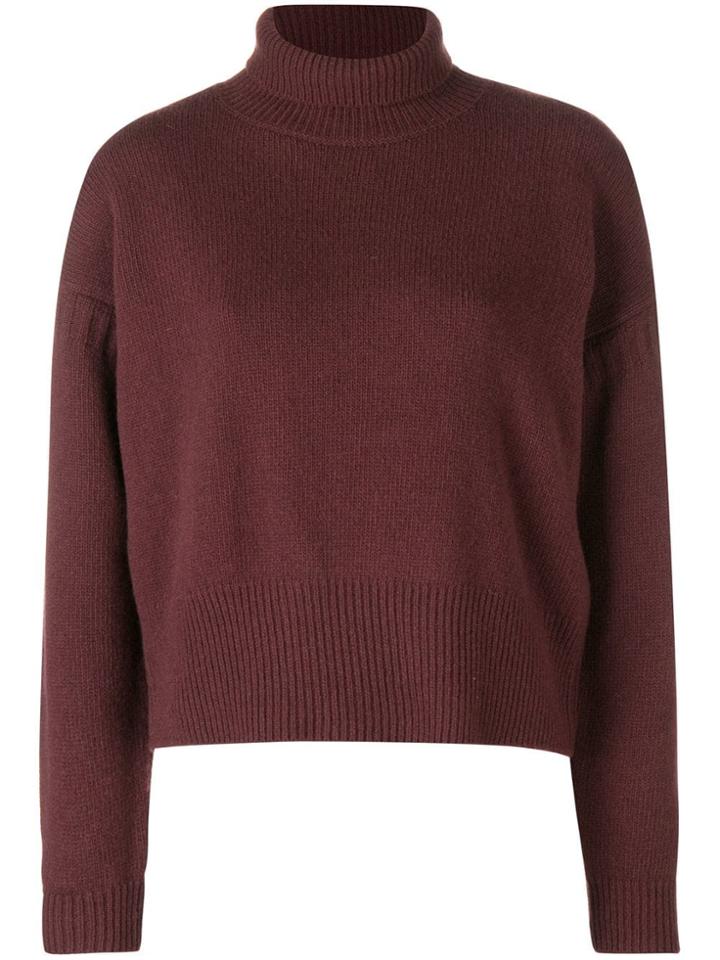 Closed Turtleneck Jumper - Red