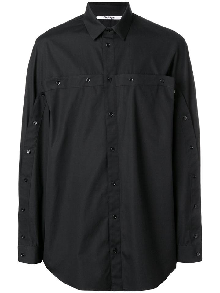 Chalayan Oversized Multi-buttoned Shirt - Black