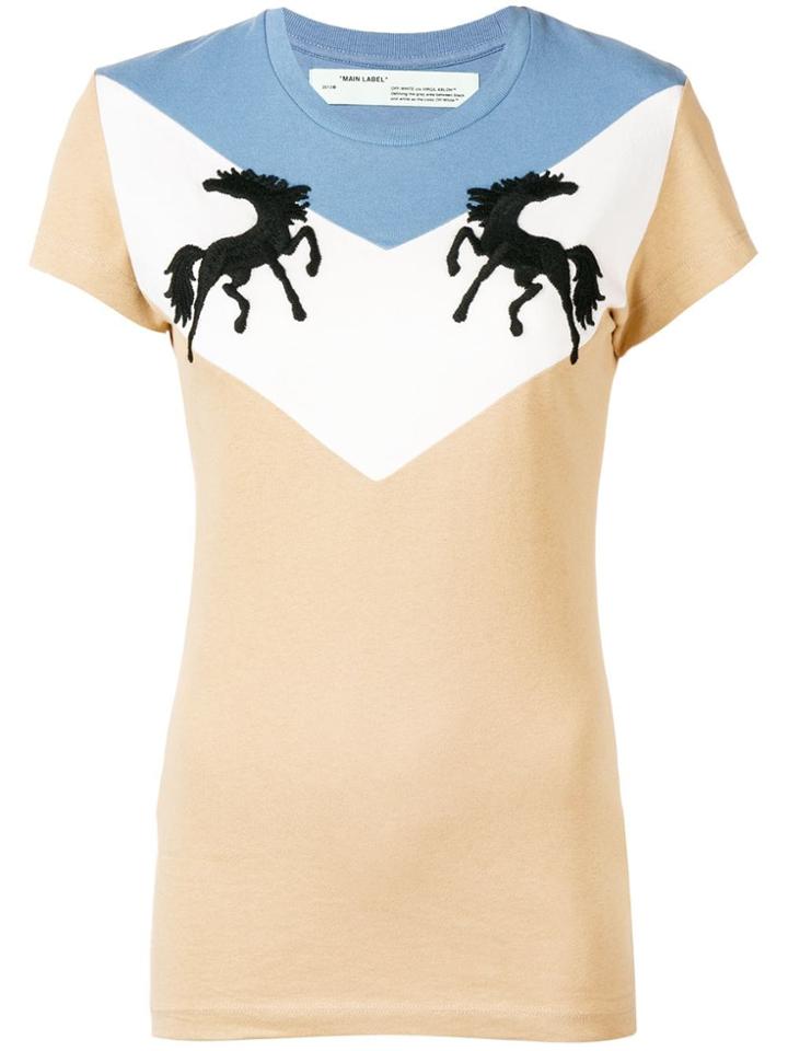 Off-white Twisting Horses T-shirt - Nude & Neutrals