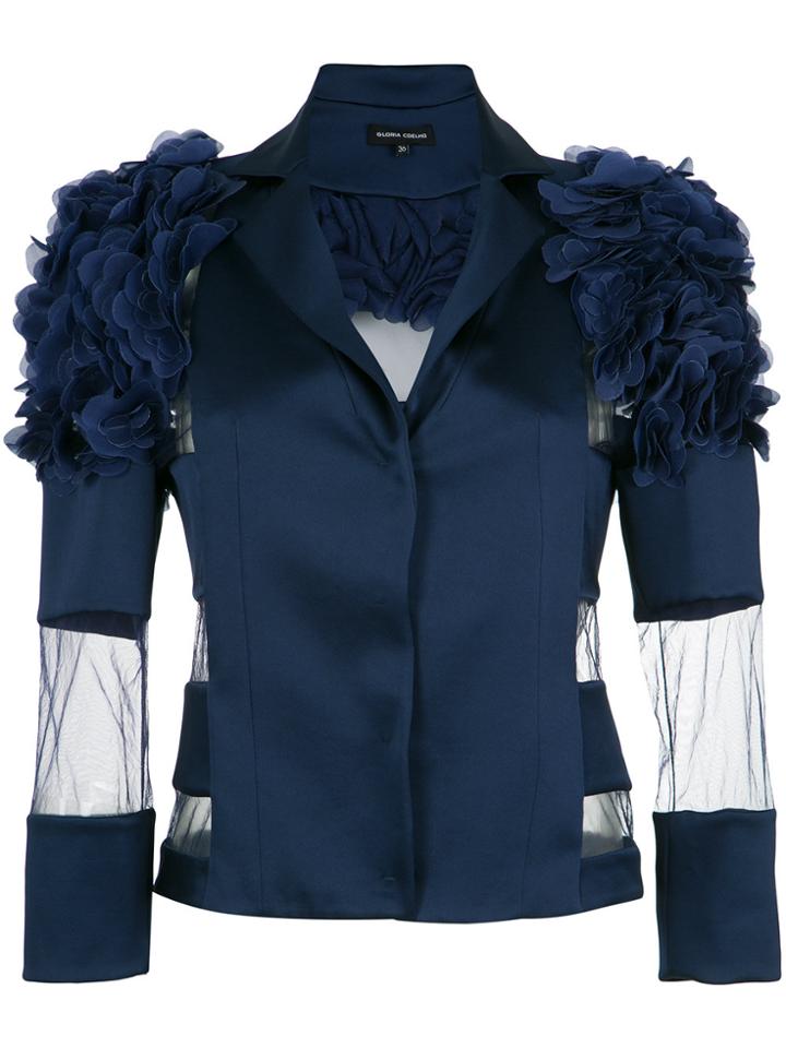 Gloria Coelho Tulle Panels Blazer - Blue