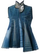 Junya Watanabe Comme Des Garçons - Peplum Denim Top - Women - Cotton/polyester - M, Blue, Cotton/polyester
