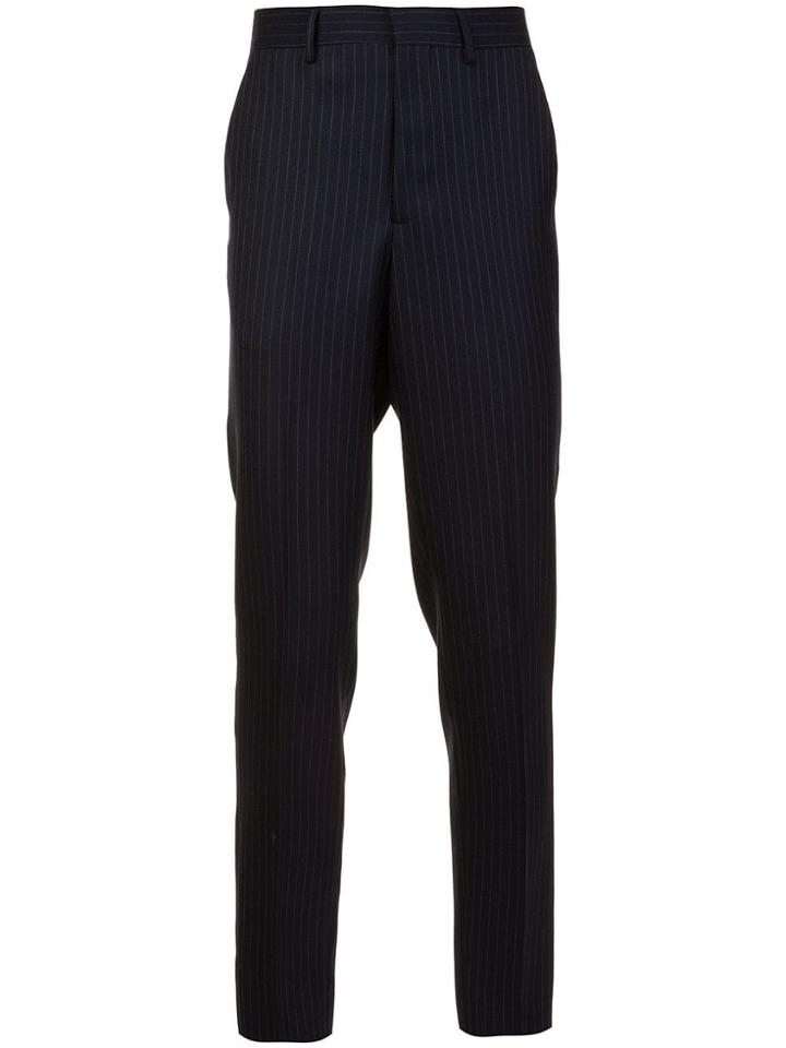 Umit Benan Pinstriped Trousers - Blue