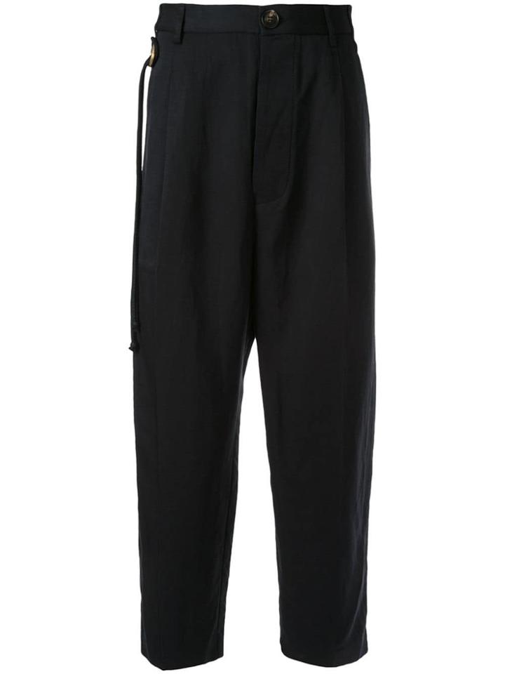 Song For The Mute Cropped High-waisted Trousers - Black