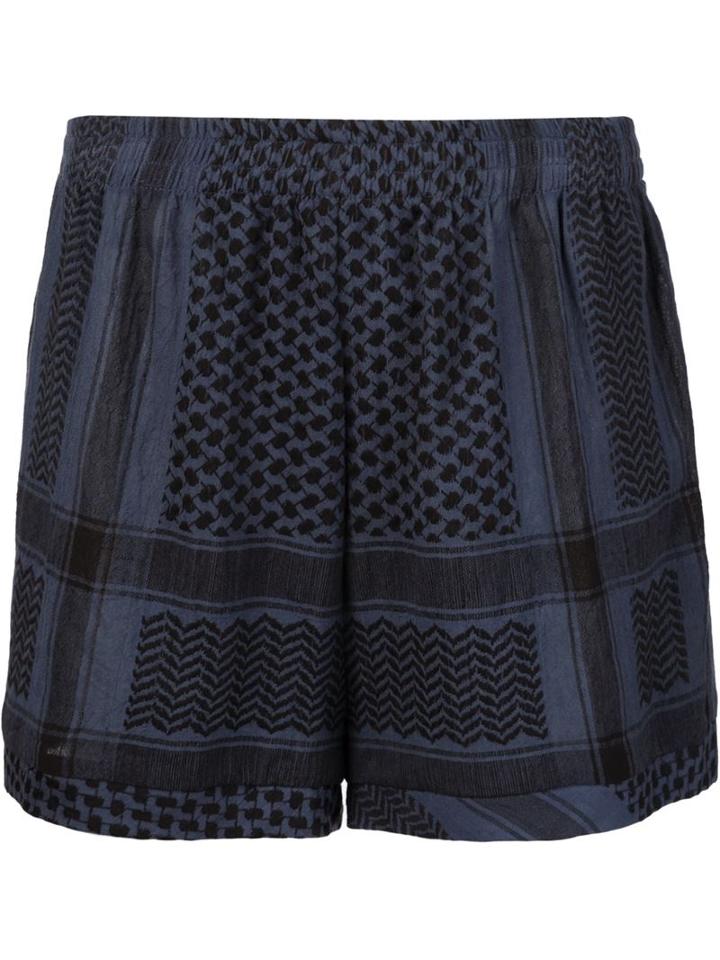 Cecilie Copenhagen Woven Shorts, Women's, Blue, Cotton