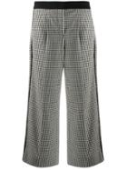 Liu Jo Check Pattern Wide-leg Trousers - Black