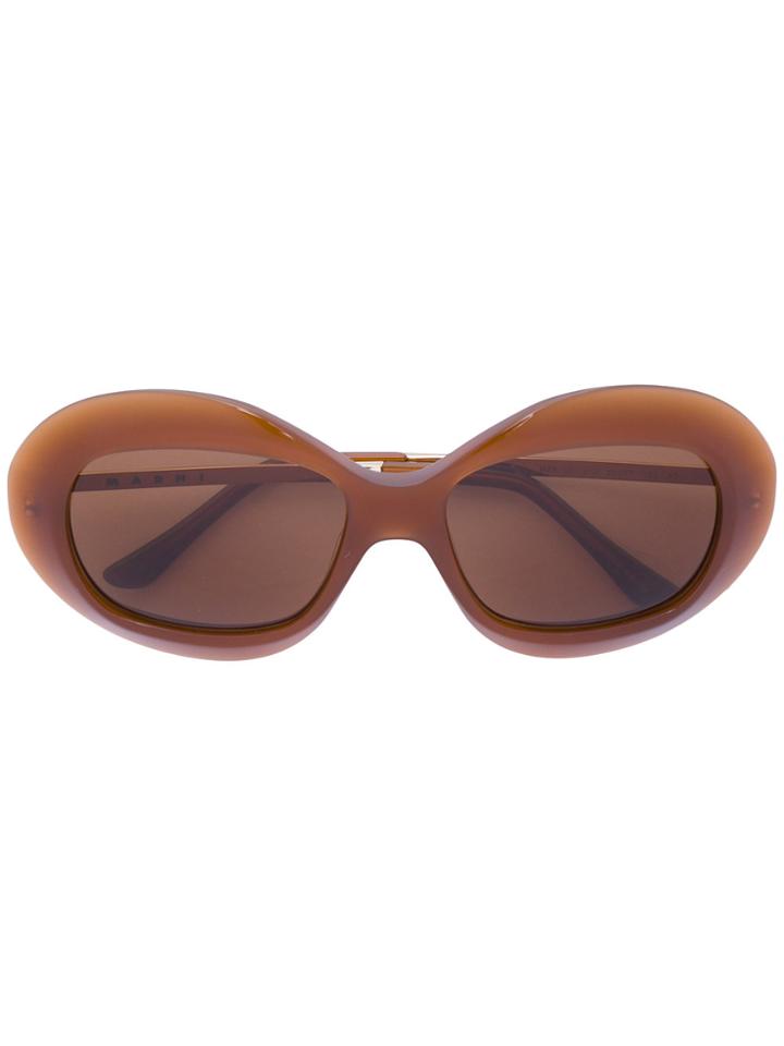 Marni Eyewear Runway Acetate Sunglasses - Brown