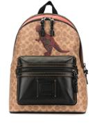 Coach Dinosaur Print Backpack - Brown