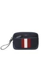 Bally Caliros Stripe Clutch Bag - Blue