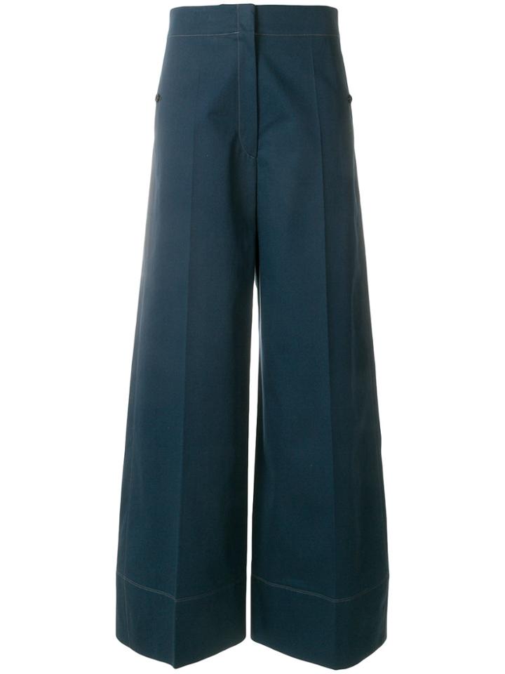 Lemaire High-waisted Flared Trousers - Blue