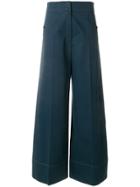 Lemaire High-waisted Flared Trousers - Blue