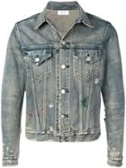 John Elliott Distressed Denim Jacket - Blue