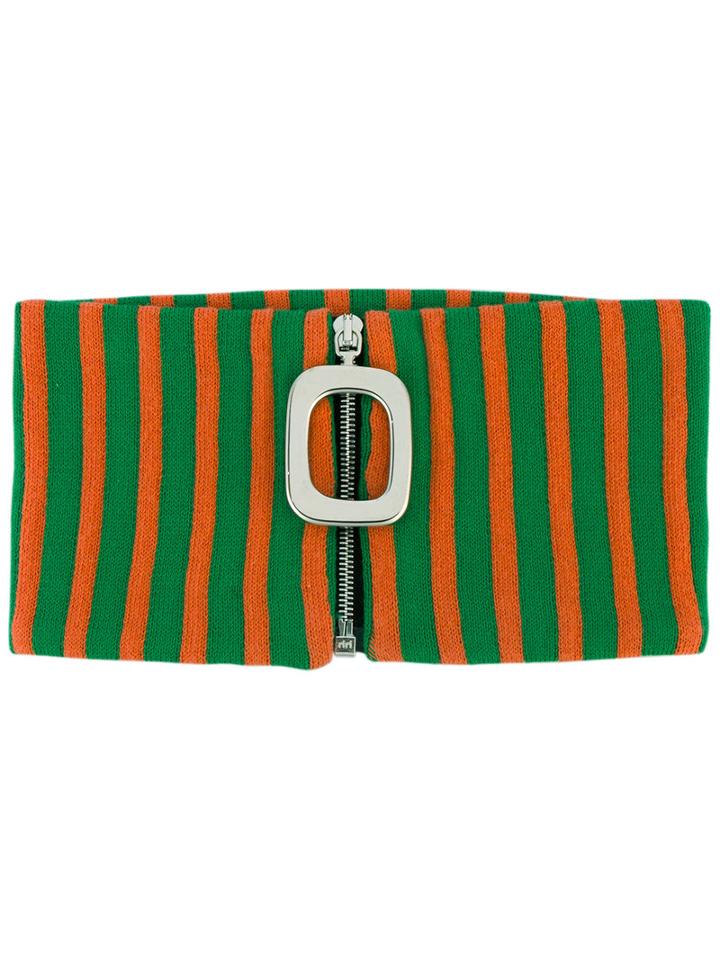 Stripe Jacquard Neckband - Men - Cotton - One Size, Green, Cotton, J.w.anderson