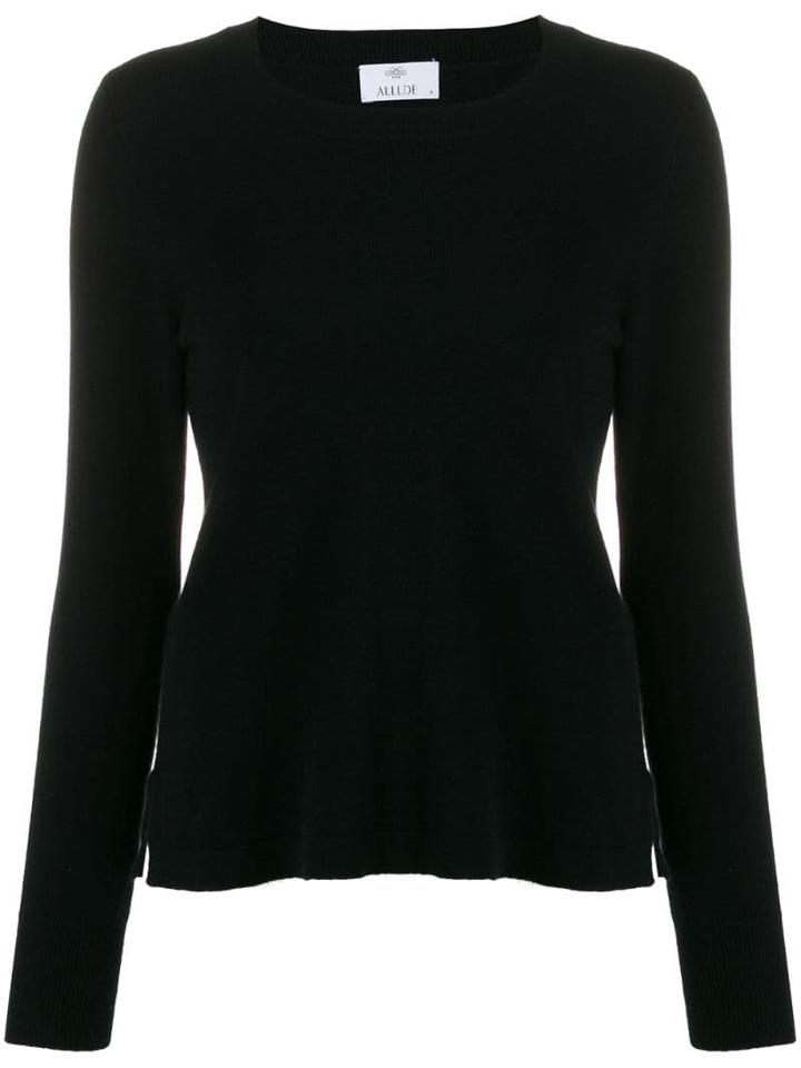 Allude Fine Knit Jumper - Black