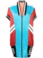 Dolce & Gabbana Short Sleeve Color-blocked Bomber Jacket - Blue