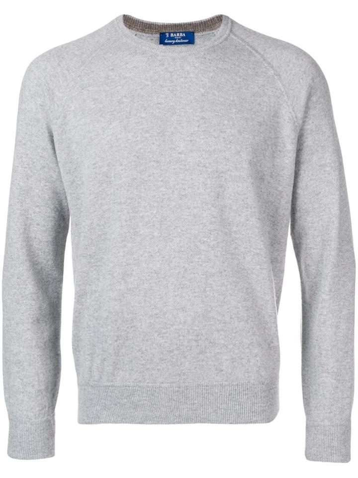 Barba Round Neck Jumper - Grey