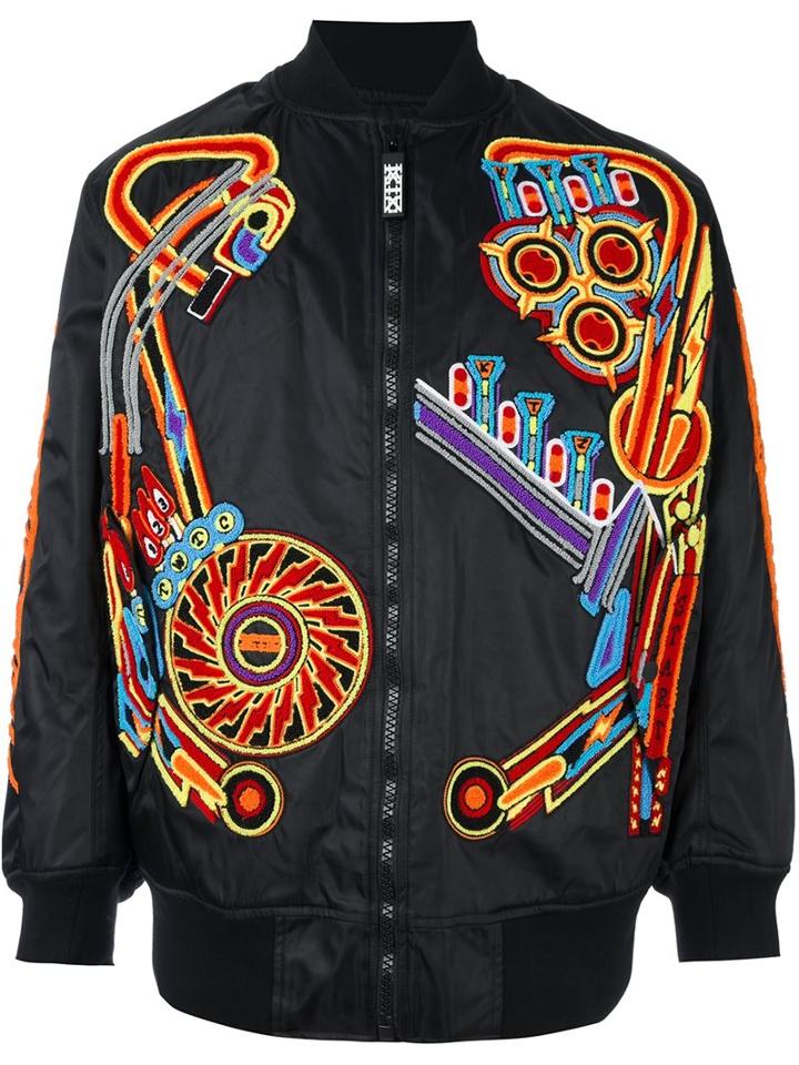 Ktz Pinball Patched Bomber Jacket