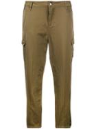 Twin-set Cropped Cargo Trousers, Women's, Size: 25, Green, Cotton