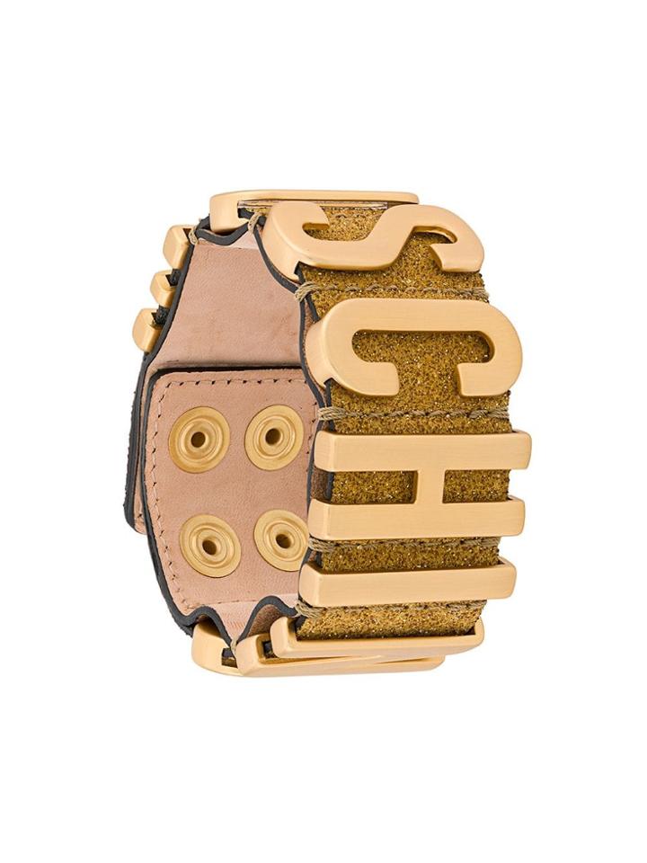Moschino Logo Cuff Bracelet - Gold