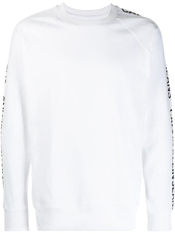 Calvin Klein Jeans Logo Band Sweatshirt - White
