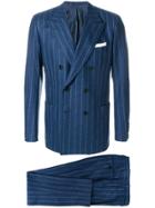Kiton Pinstriped Suit - Blue