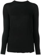 Mm6 Maison Margiela Round Neck Jumper, Women's, Size: Small, Black, Viscose