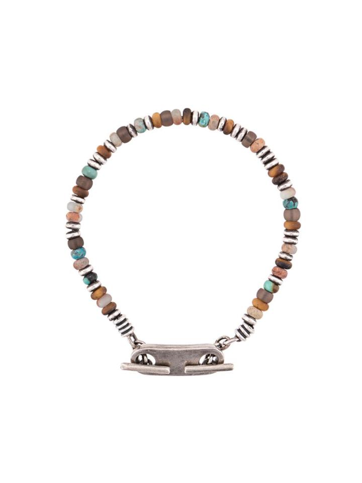 M. Cohen Beaded Id Bracelet - Brown