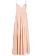 Alberta Ferretti Crochet Lace Maxi Dress - Pink