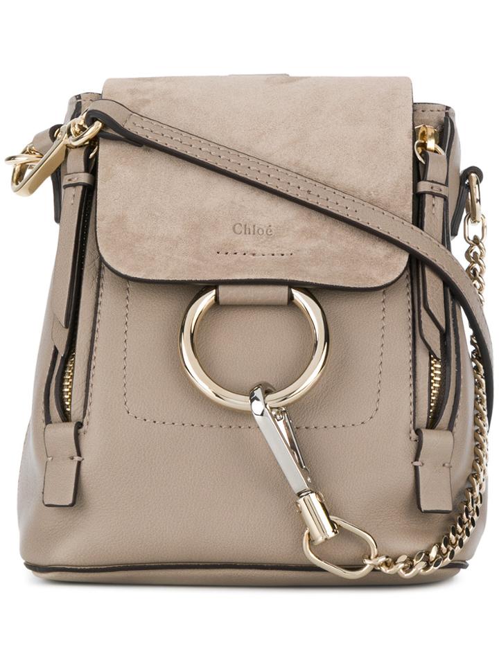 Chloé Faye Mini Backpack - Grey