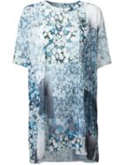 Mm6 Maison Margiela Floral Print T-shirt Dress