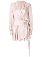 Zimmermann Ruffle Tie Waist Dress - Pink