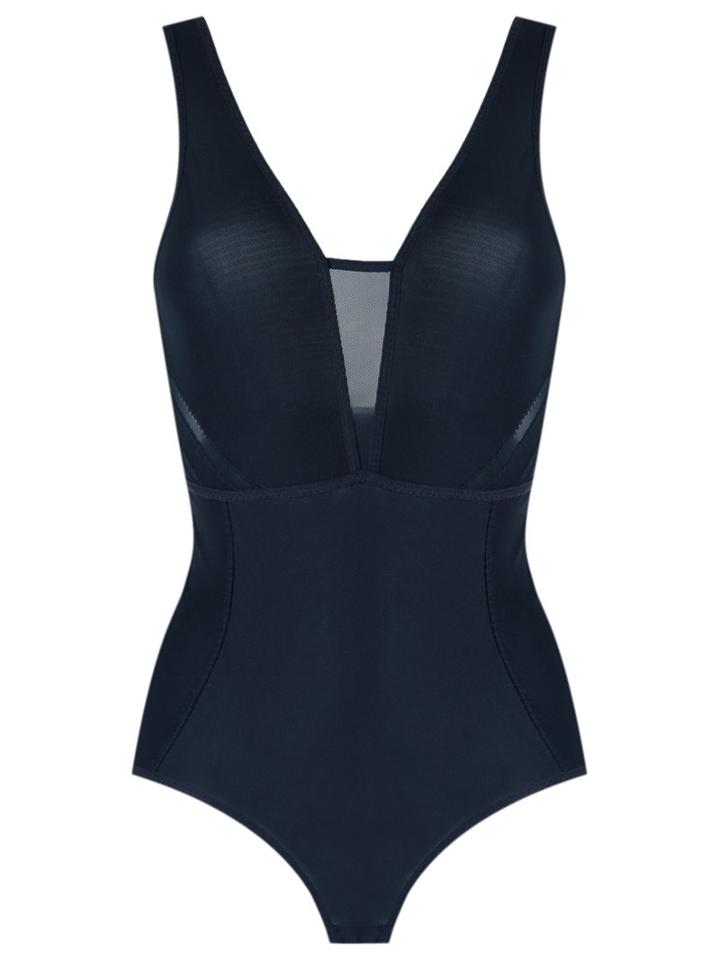 Giuliana Romanno Bodysuit, Women's, Size: Medium, Blue, Elastodiene/polyamide