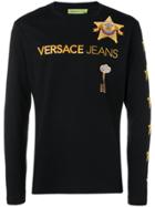 Versace Jeans Star Print Longsleeved T-shirt - Black