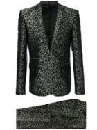 Les Hommes Leopard Print Suit - Green