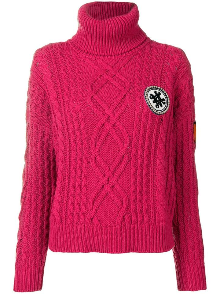 Mr & Mrs Italy Logo Roll-neck Sweater - Pink