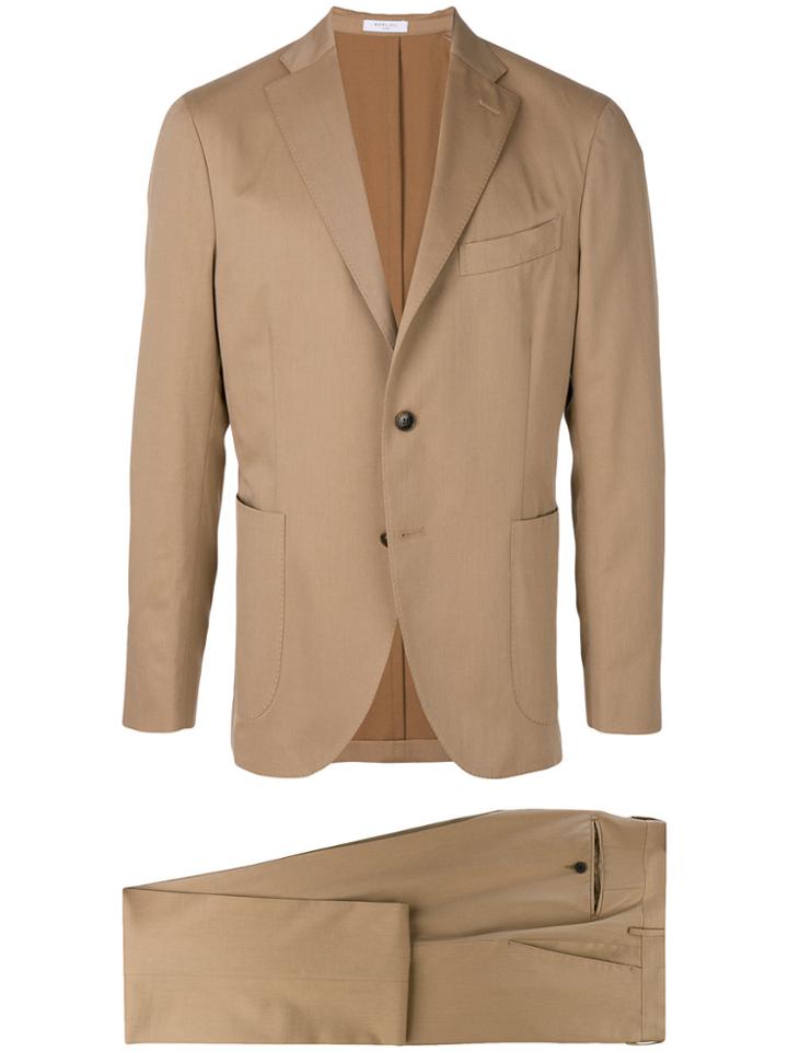 Boglioli Classic Single Breasted Suit - Nude & Neutrals