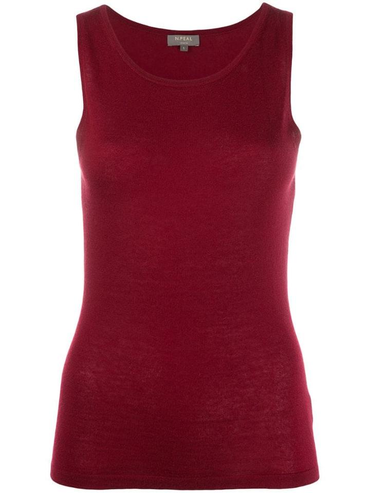 N.peal Fine Knit Tank Top - Red